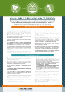 Normas para el buen uso del Aula de Televisión