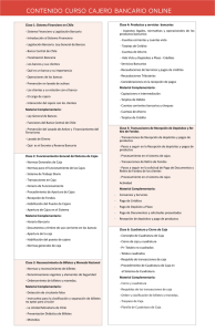 CONTENIDO CURSO CAJERO BANCARIO ONLINE