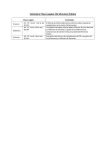 Calendario Plazos Legales CGI Ministerio Público