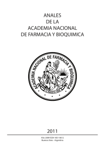 Anales 2011 - academia nacional de farmacia de bioquimica