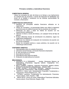 Principios Contables y Matemáticas Financieras - Programa del Curso
