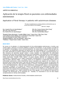Aplicación de la terapia floral en pacientes con enfermedades