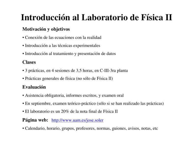 Introducción Al Laboratorio De Física II