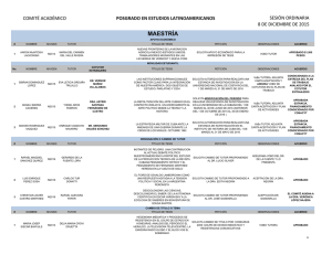 maestría - Programa de Posgrado en Estudios Latinoamericanos