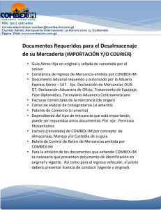 Documentos Requeridos para el Desalmacenaje - combex-im