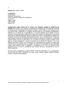 7 Registro No. 344330 -SCJN- Localización: Quinta Época Instancia