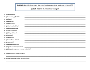 Be able to answer the question in a complete