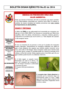 BOLETIN MEDIDAS DE PREVENCION VIRUS ZIKA SALUD