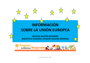 información sobre la unión europea