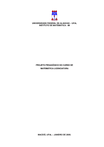 Matemática Licenciatura - Universidade Federal de Alagoas
