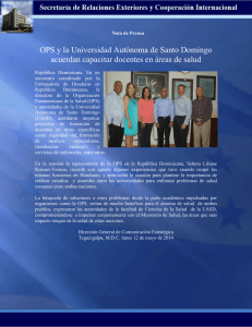 OPS y la Universidad Autónoma de Santo Domingo acuerdan