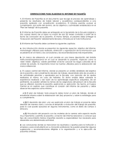 ORIENTACIONES PARA ELABORAR EL INFORME DE PASANTÍA
