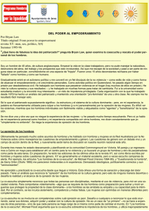 DEL PODER AL EMPODERAMIENTO Por Bryan Law Título original