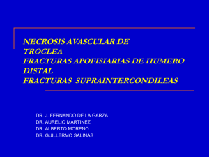 necrosis avascular de troclea fracturas apofisiarias de humero
