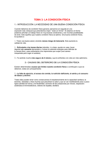 TEMA 3 LA CONDICÓN FÍSICA