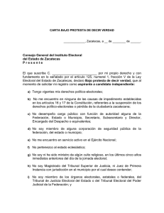 Carta bajo protesta de decir la verdad