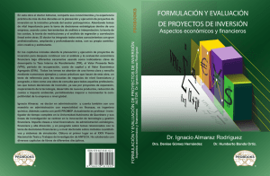 Formulación y evaluación de proyectos de inversión