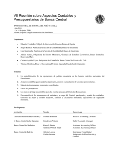 VII Reunión sobre Aspectos Contables y Presupuestarios de Banca
