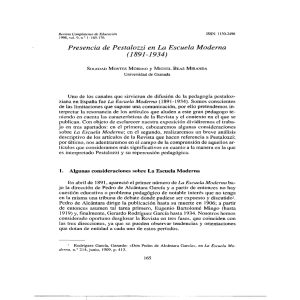 Presencia de Pestalozzi en La Escuela Moderna