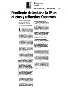 Pendiente de incluir a la IP en ductos y refinerías: Coparmex
