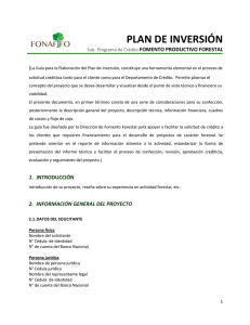 Guía para Plan de Inversión Aprovechamiento