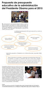 Propuesta de presupuesto educativo de la administración