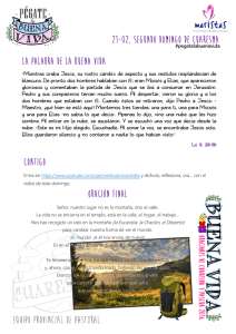 21-02, segundo domingo de cuaresma la palabra de la buena vida