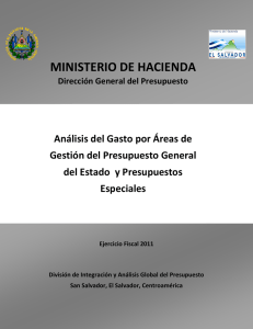 Análisis del Gasto por Áreas de Gestión del Presupuesto General