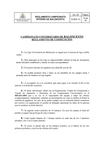 Reglamento de la Liga Universitaria de