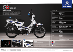 ESPECIFICACIONES DE MOTOR Tipo Monocilíndrico 4T