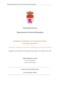 Incidencia de lesiones en la Lucha Leonesa y factores