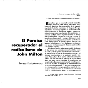 El Paraíso recuperado: el radicalismo de John Milton