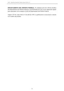 DEPARTAMENTO DEL DISTRITO FEDERAL. El ciudadano jefe de