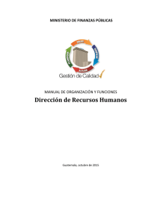Manual de Organización y Funciones - Recursos Humanos MINFIN