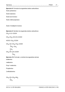 Ejercicio 1: Formular los siguientes hidrocarburos