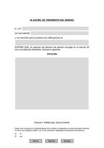 Formulario Derecho de Petición