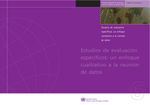 Estudios de evaluación específicos - United Nations Office on Drugs