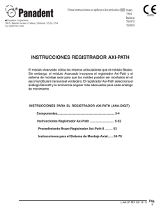 instrucciones registrador axi-path