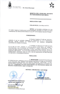 Municipal, Decreto Alcaldicio No 1434101.03.2012 que establece