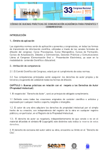 Codigo de Buenas Practicas - Congreso Nacional de la SERAM