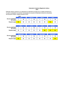 Calendario Colectivo Magisterial Jalisco Estimado cliente, ponemos