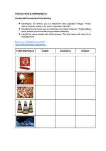 Vocabulari/Vocabulario/Vocabulary Foto/Foto/Picture Català