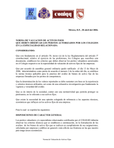NORMA de VALUACION Colegios