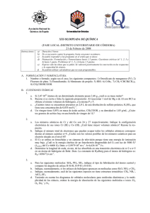 XXI OLIMPIADA DE QUÍMICA (FASE LOCAL