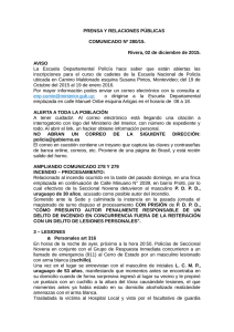 comunicado de prensa n° 280/15 - Jefatura de Policía de Rivera