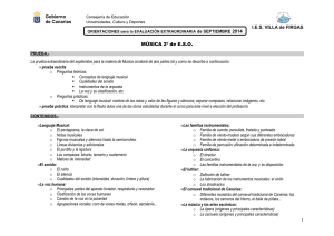 Música 2º ESO Septiembre
