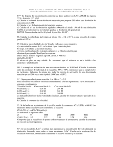 87** Se dispone de una disolución comercial de ácido acético (AcH