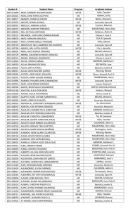 Lista de Estudiantes de Ingeniería Mecánica y Fabricación
