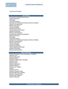 Plan de Estudios - Licenciatura en Derecho