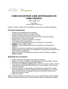 como encontrar a mis antepasados en familysearch